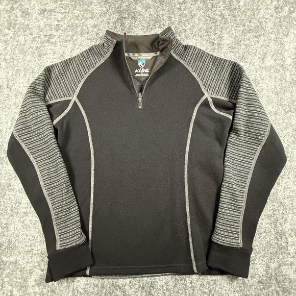 Kuhl Tops - Kuhl Chianti Fleece Womens Medium Black Quarter Zip Performance Hiking Pullover